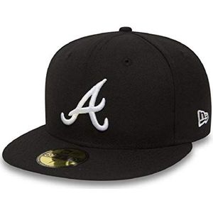 New Era Atlanta Braves MLB Black Base Black White 59Fifty Basecap - 7-34