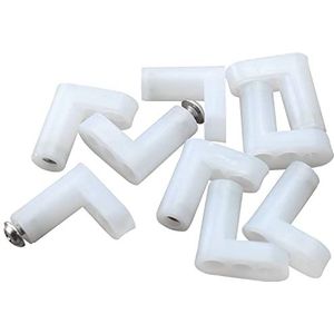 MTQY PCB-montagevoeten 40 stuks wit L-type gameconsole moederbord montagepoten met schroeven voor arcade-games, jamma-spel, videogames, Windows-systeem, framboos pi-bord printplaat montagebeen