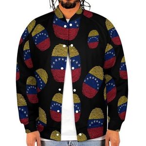 Venezuela Vlag Vinger Print Grappige Mannen Baseball Jacket Gedrukt Jas Zachte Sweatshirt Voor Lente Herfst