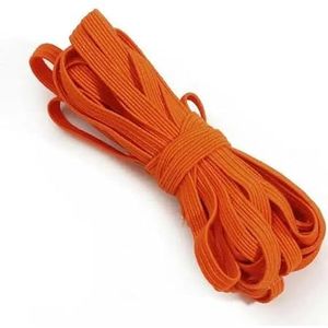 5M 6mm platte elastische band touw rubberen band lijn spandex lint naaien kant trim tailleband draad koord voor doe-het-zelf kledingstuk accessoire-oranje geel