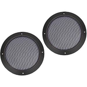 FackLOxc Woofer Speaker Auto Subwoofer Cover Grill Mesh Auto Speaker Grill Mesh Behuizing 2/3/4/5/6.8/8 Inch Zwart Auto Speaker Grill Mesh Ronde Hoorn Beschermhoes Cirkel Behuizing Net 2 STKS