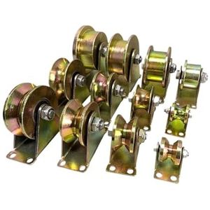 Enkelvoudig katrolblok, RVS U/V/H type schuifdeurpoelie loopwielrol 30-60 mm(U Type 60mm)