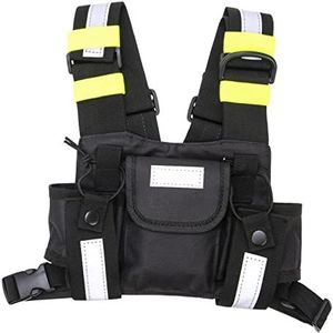 Suammiitstrieadea Schouder Holster Borst Harnas Houder Vest Rig Walkie Talkie Case Duurzaam