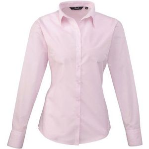 Premier Fitnessblouse met lange mouwen van popeline, damesblouse, Lichtroze, 50 NL