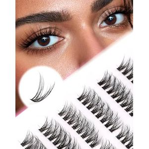 Kattenoogwimperclusters, Wispy D-krul, cluster, wimperextensions, nertsen, volume wimpers, clusters, doe-het-zelf pluizige wimperclusters thuis, natuurlijke individuele wimpers, 7 paar