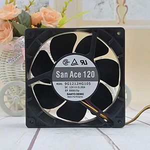 LMNCBVYA - 9G1212HG105, 4200RPM, 150CFM, dubbele kogellageroplossing Hoogwaardige 12CM 12V ventilator