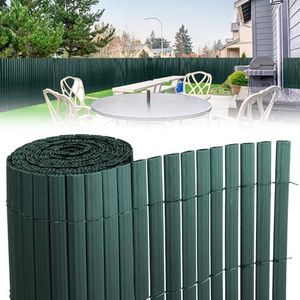 Izrielar PVC inkijkbeschermingsmat, 90 x 500 cm, inkijkbescherming, tuinhek met kabelbinders, inkijkbescherming voor balkon, hek, 3-gewichtsversterking, balkonbekleding, tuinhek, groen