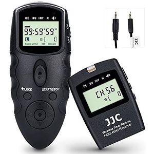JJC Draadloze Afstandsbediening Bedraad Ontspanknop Snoer Intervalmeter Timer voor Fujifilm Fuji X-T4 X-T3 X-T1 X-Pro2 X-H1 X100V X-E2 X-T30 X-T20 X-T10 X-T100 X100T GFX100S GFX100 GFX50S
