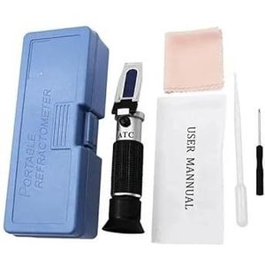 Refractometer Meter 0-32% 58-90% 0-80% Refractometer Suiker & Alcohol Meter Meetinstrument Fruit Wijn Honing Suiker Bijen Water Test Gemakkelijk scherp te stellen en te kalibreren(0-32)