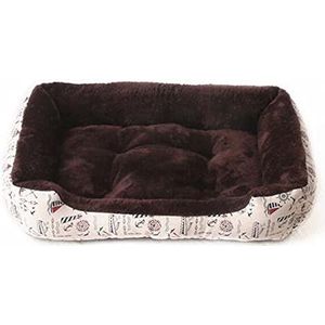Hondenbedden voor grote honden Kleine honden Warme Zachte Hond Matras Couch Wasbare Huisdier Slaapbanken Kooi Mat (Color : Coffee, Size : L 70cm)