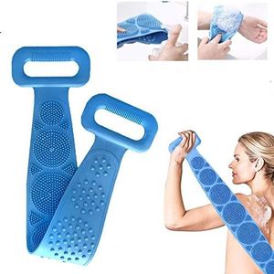 Douche Lichaamsborstels Bad Douche Siliconen Body Brush Handdoek Badriem Body Exfoliating Massage voor Douche Body Cleaning Badkamer Doucherriem Siliconen lichaamsborstel (Color : A)