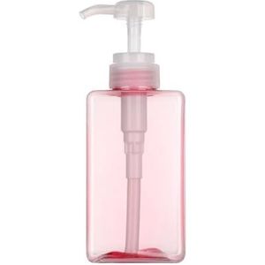 LCKJLJ 650ml vierkante heldere fles vloeibare zeep geklopte mousse punten bottelen shampoo lotion douchegel pomp flessennding zeepdispenser (kleur: roze-100 ml)