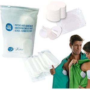 Kalibel - Okselpads, 50 stuks okselpads, onzichtbaar en comfortabel, zweetpads voor vrouwen en mannen (hyperhidrose strijd en kleding tegen zweet beschermt)