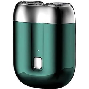 Elektrisch scheerapparaat voor heren, draadloos, elektrisch scheerapparaat voor heren, dubbele kop roterend scheerapparaat 2024, waterdicht storm-gezichtsscheerapparaat voor droog gebruik en tas