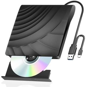 Externe Blu-ray-brander USB3.0 3D Blu-ray-speler for laptop-pc CD DVD-ROM-schijfstation Lezer Schrijver for Windows 11 10 Mac OS