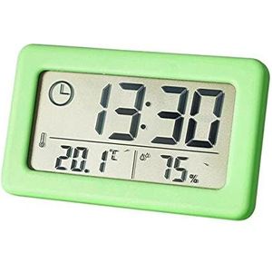 EDFCVG Digitale wekker thermometer hygrometer meter LED Indoor Electronic Luchtvochtigheid Monitor Clock Desktop Table Clocks voor thuis(Gr�n)