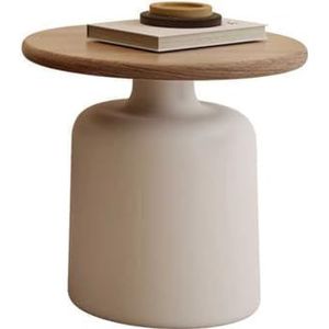 Bijzettafel Massief houten salontafel, ronde bijzettafel, eenvoudige moderne bijzettafel, kleine tafel, banktafel Bijzettafel voor Balkon (Color : A)
