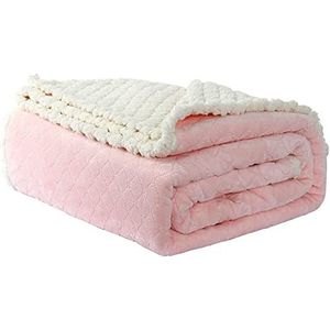 XYWHPGV Omkeerbare Fleece Deken Zachte Warme Reliëf Flanellen Deken Microfiber Pluche Effen Deken voor Bed Bank Sofa Roze Gooi (51 'x 68')(e6bbd afcd0 42f86 b5cc7 70a90 c9352
