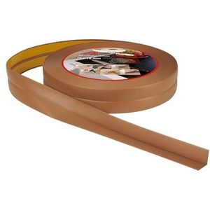 ProfiPVC Zachte plint zelfklevend 18x18mm - 25 meter, afwerking plint voor keuken en badkamer, PVC zelfklevende afdichtstrip, flexibel, Amber