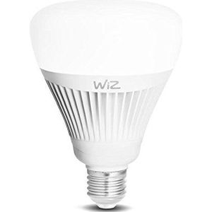 Slimme LED-lamp van WiZ; zuigervorm G100 (E27), wit, wifi-schakelbaar. Dimbaar, 64.000 wittinten. Combineerbaar met Amazon Alexa en Google Home.