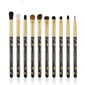 Eljjhah Pro Make-up Borstels Set 10 stks Oogschaduw Blending Eyeliner Wimper Make-up Borstels Voor Cosmetische Schoonheid Oogborstel Set (Handvat Kleur: P1005)