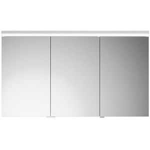 Burgbad Lin20 spiegelkast LED verlichting, 2 deuren, 600x700x170mm, SPQK060, Kleur: IJsblauw mat/antracietgrijs achterpaneel