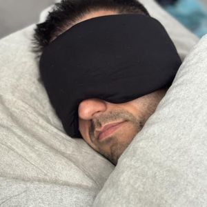 Ayus Wellness Slaapmasker van biologisch katoen, veganistisch, lichtblokkerend, ademend, ideaal voor het verbeteren van de slaapkwaliteit