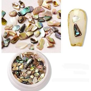 Nagel sieraden Schelp Verbrijzelde Steen Nagel Schelp Stukken Gepolijste Symphony Abalone Lichttherapie Nagel Sieraden Voor Nagel-011