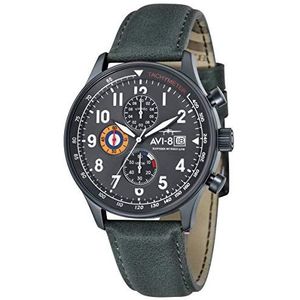 AVI-8 Heren hawker orkaan horloge - donkergroen/Gunmetal grijs