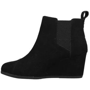TOMS Womens Black Suede Wm Kayley Boots Ankle High Heel 3"" & Up - Black - Size 7.5 B