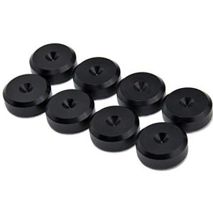 PrecisionGeek Zwart Aluminium Onderleggers voor Luidspreker Spikes/Boxen Spikes. ø 20 mm - 8 stuks