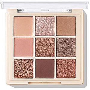 9 colours eyeshadow palette, highly pigmented eye shadow, non-flying powder, eye shadow, long-lasting and skin-friendly eye make-up