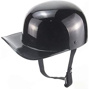Retro Motorhelm - Volwassen Open Gezicht Motorhelm DOT Gecertificeerde Motorfiets Halve Helm Baseball Cap Stijl Skull Hat Helm Cruiser Elektrische Scooter Chopper Bromfiets Helm B,L(56-58CM)