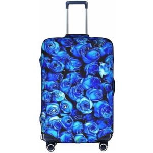 Wratle Koffer Cover Protectors Elastische Bagage Covers Past 18-30 Inch Bagage Leger Digitale Camouflage, Blauwe Roos, XL