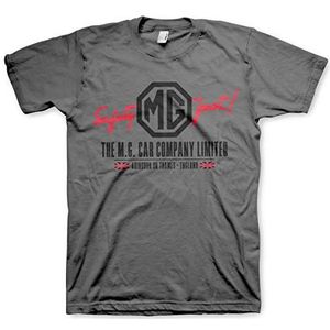 Officially Licensed M.G. Cars Co. - England Mens T-Shirt (Dark Grey), L