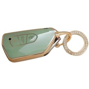 Autosleutel beschermhoes Tpu Autosleutel Case Cover Voor Golf 8 MK8 ID.3 ID.4 Voor Octavia A8 Voor Leon MK4 2020 2021 Voor Formentor Voor Tarraco Sleutel Shell(Green set 1)