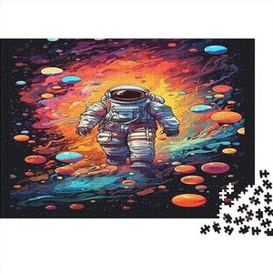 Astronauten legpuzzels voor volwassenen en tieners, premium houten bloemenpuzzel, educatieve spelletjes, woondecoratie puzzel voor koppels en vrienden, 300 stuks (40 x 28 cm)