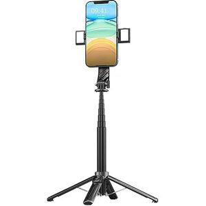 Selfie Stick Statief met Afstandsbediening,Draadloze camerastandaard op afstand Viervoudig - Aluminium stok 4-punts ondersteuning camera viervoeter, mobiele telefoon statief voor smartphones Hirara