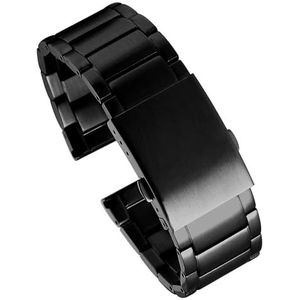 dayeer Solide Roestvrij Stalen Horlogeband Voor Diesel DZ4316 DZ7395 7305 4209 4215 Mannen Metalen Pols Horlogeband Armband (Color : A Black, Size : 24mm)