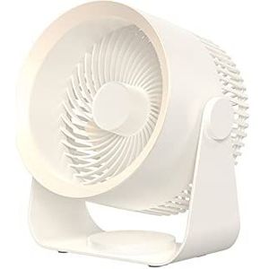 Draagbare airconditioners Draadloze wandgemonteerde luchtcirculatie Elektrische ventilator 4000mAh USB Oplaadbare kleine draagbare tafel Desktopventilator for thuiskantoor (Color : White)