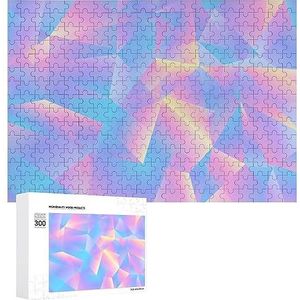 Retro 80s Stijl Driehoekige Pastel Grappige Jigsaw Puzzel Houten Foto Puzzel Gepersonaliseerde Aangepaste Gift Voor Mannen Vrouwen 300/500/1000 Stuk
