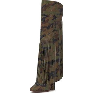 Jessica Simpson Dames Asire Fringe Knielaars, Bos Camo, 39 EU