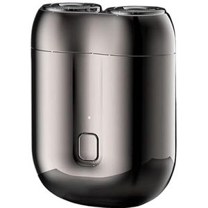 Elektrisch scheerapparaat voor heren, draadloos, elektrisch scheerapparaat voor heren, dubbele kop roterend scheerapparaat 2024, waterdicht storm-gezichtsscheerapparaat voor droog gebruik en tas