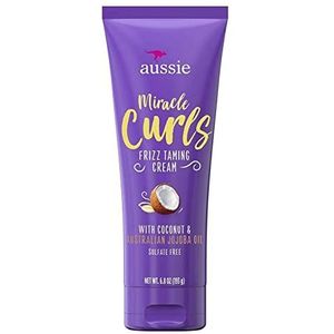 Aussie Miracle Curls Frizz Taming Cream 6.7 oz (Kokos & Jojoba Olie) (2 Pack)