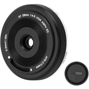VILTROX AF Pancake-objectief, 28 mm, F4.5, voor Fuji X Mount, ultralicht en ultradun, autofocus, compatibel met Fujifilm X-mount-camera's