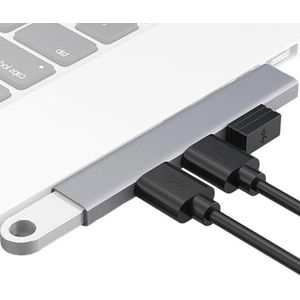 Decorhome USB-hub - 4-poorts USB-extender splitter | USB-uitbreiding van aluminiumlegering voor laptops | High-speed USB 3.0 dockingstation met meerdere interfaces | Compact draagbaar ontwerp voor