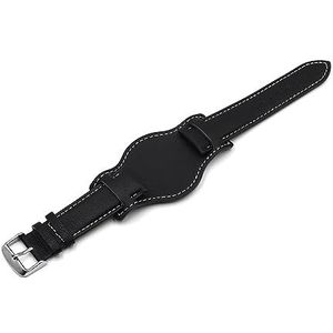 LQXHZ Retro Handgemaakte Mannen Polshorloge Band 20mm 22mm 24mm Lederen Manchet Horloge Armband Geel Blauw Zwart Groen Rood Kleur Horlogeband, 24mm, agaat