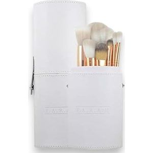 Premium make-up borstels foundation gezicht oogschaduw poeder concealers blush oogschaduw eyeliner cosmetische menging zachte synthetische borstel kit 12 stuks set met roségouden hoesje van F.A.R.A.H