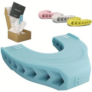 Jaw Exerciser van Facefit - Mannen & Vrouwen - Toon en versterk je kaaklijn, wangen, kin en lippen - Food-grade siliconen (hemelsblauw)