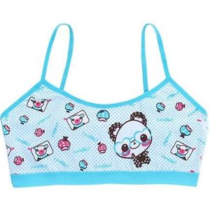 XIGAWAY Tiener Meisjes Training BH Kids Ondergoed Katoen Cartoon Panda Kleine Jonge School Kinderen Vest Bras Kind Onderkleding, Blauw, One Size